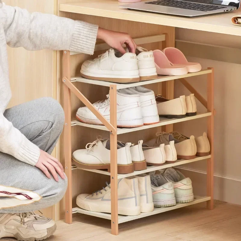 

Изысканная многофункциональная простая складная полка для обуви для дома и общежития, не требующая сборки, шкаф для обуви