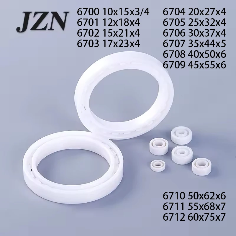 1/3/5 szt. wysokiej jakości cienkościenne łożyska z pełnej ceramiki zirconia 6700 6701 6702 6703 6704 6705 6706 6707 6708 6712CE
