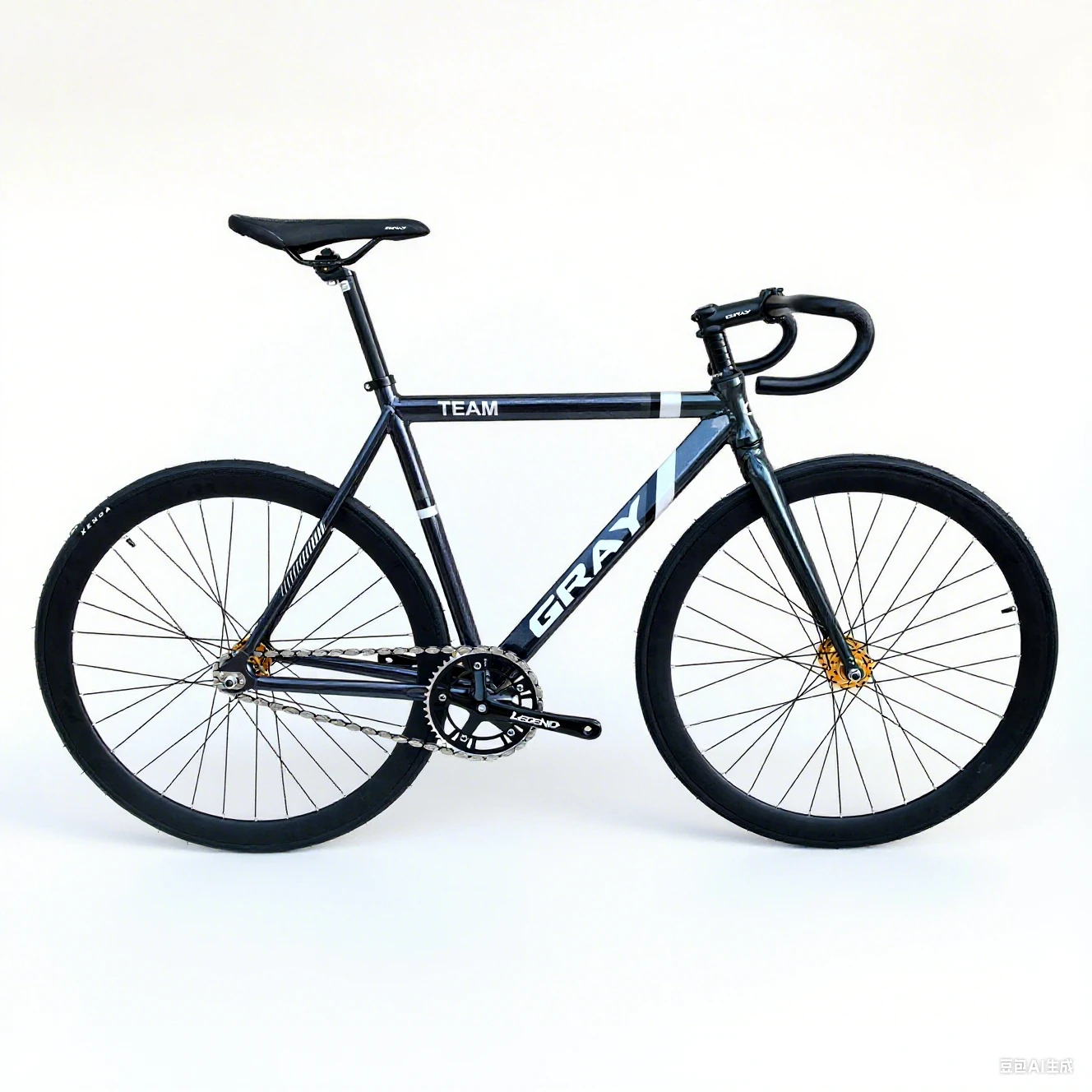 AliExpress Fixed Gear Bike GRAY TEAM Fixie Bicycle Aluminum Alloy Material Frame With 40mm Rim Height Wheels