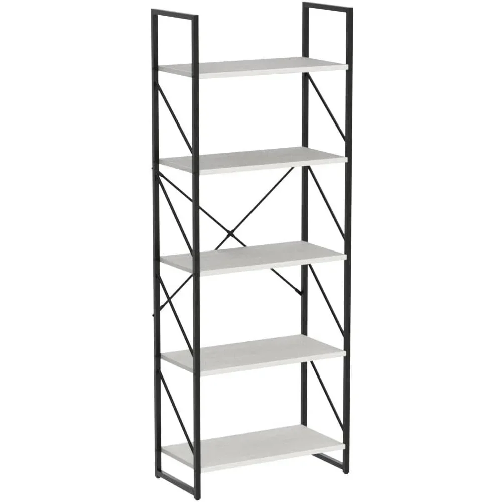 5 Tiers Bookshelf, Classically Modern Bookshelf, Book Rack, Storage Rack Shelves, Books Holder Organizer for Books/Movies