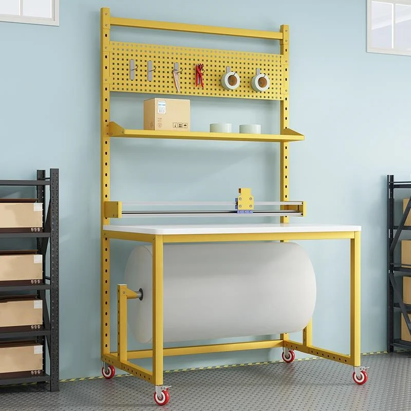 Commercial Packing Table Heavy-duty Packaging Workbench Logistics Shipping Operation Table Warehouse Packing Work Desk