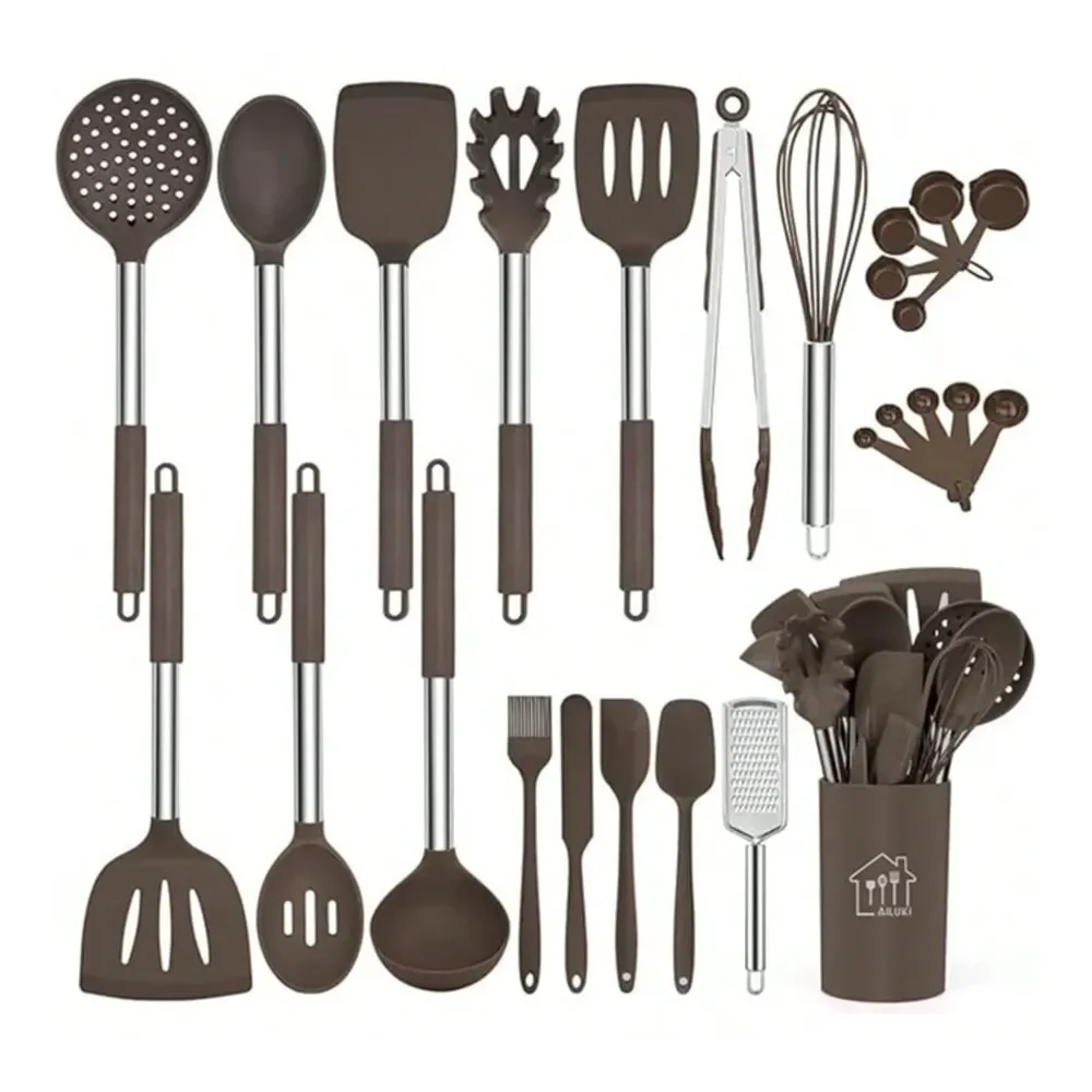 

26Piece Silicone Cooking Utensil Set Halloween Baking Essentials Early Christmas Gift For Home Cooks HeatResistant NonStick Too