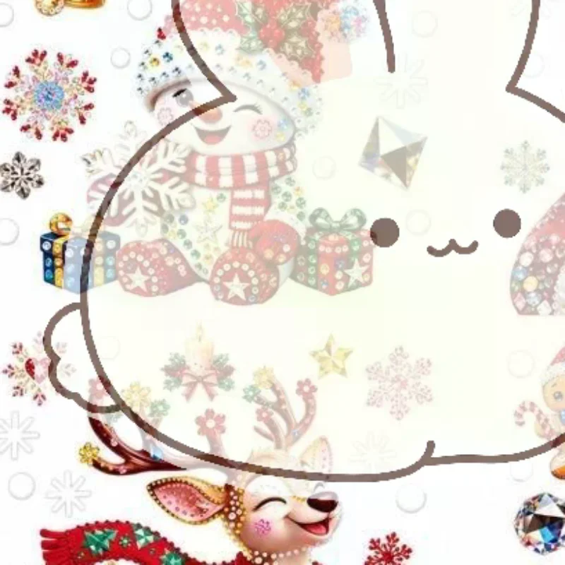 Christmas Window Stickers Glow in Dark Snowman Santa Elf Pattern Non-toxic for Kids Room Mall Xmas Decor