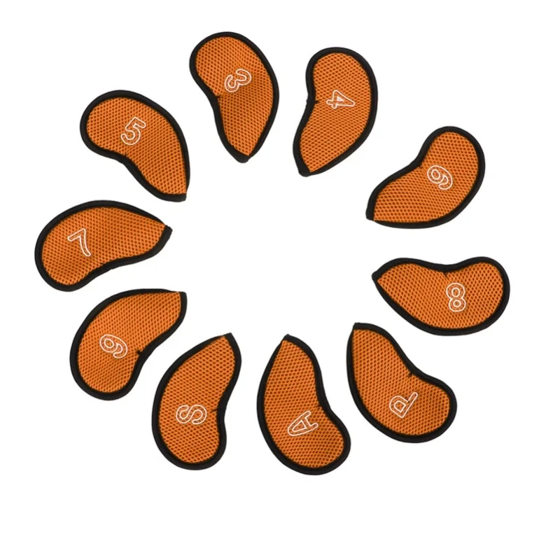 

10pcs Golf Iron Covers Set With Numbers Waterproof Golf Head Cover Protective Headcover For Court Exercise