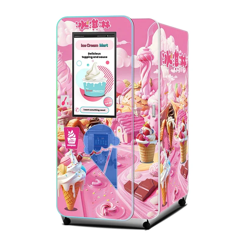 Haloo Delicious Soft Ice Cream Style Vending Machine Frozen Food Yogurt Machine Smoothie Machine Manufacturer