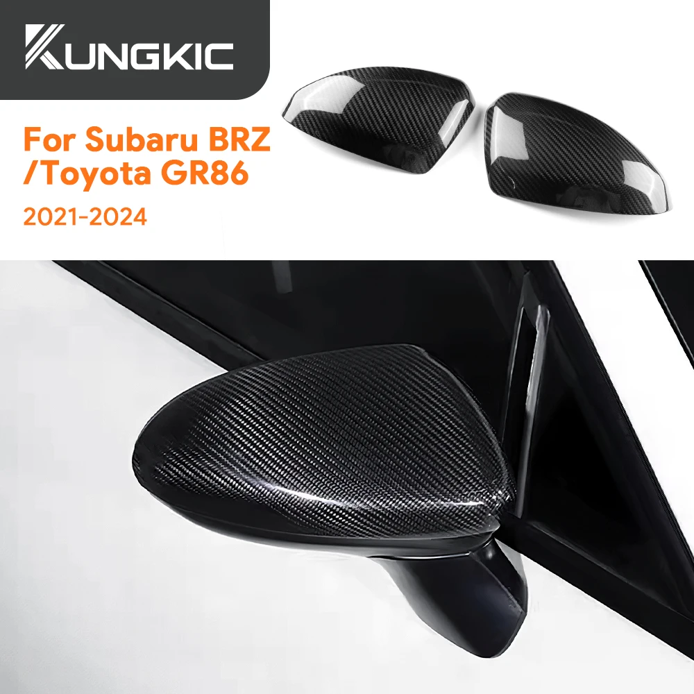 Real Hard Carbon Fiber Cover for Toyota GR86 Subaru BRZ 2021 2022 2023 2024 Car Rearview Mirror Rear View Mirror Cap