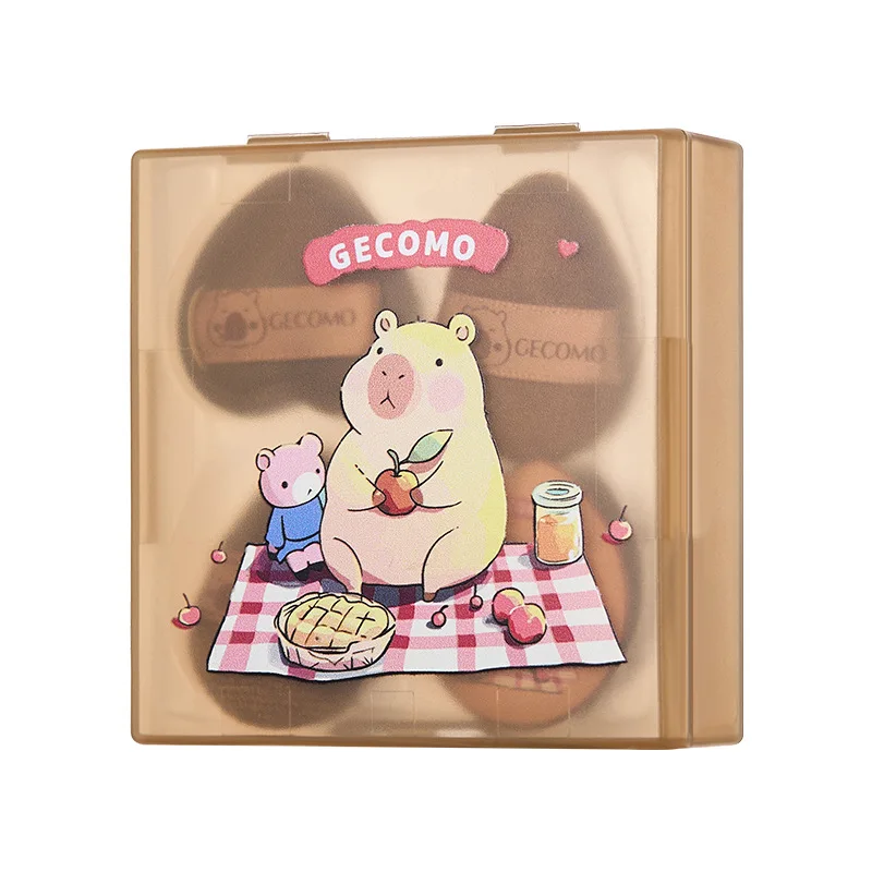 Ensemble de 4 bouffantes de taille pouce, bouffantes en velours, Base douce et impeccable, maquillage à double usage pour Application sèche ou humide, coussin