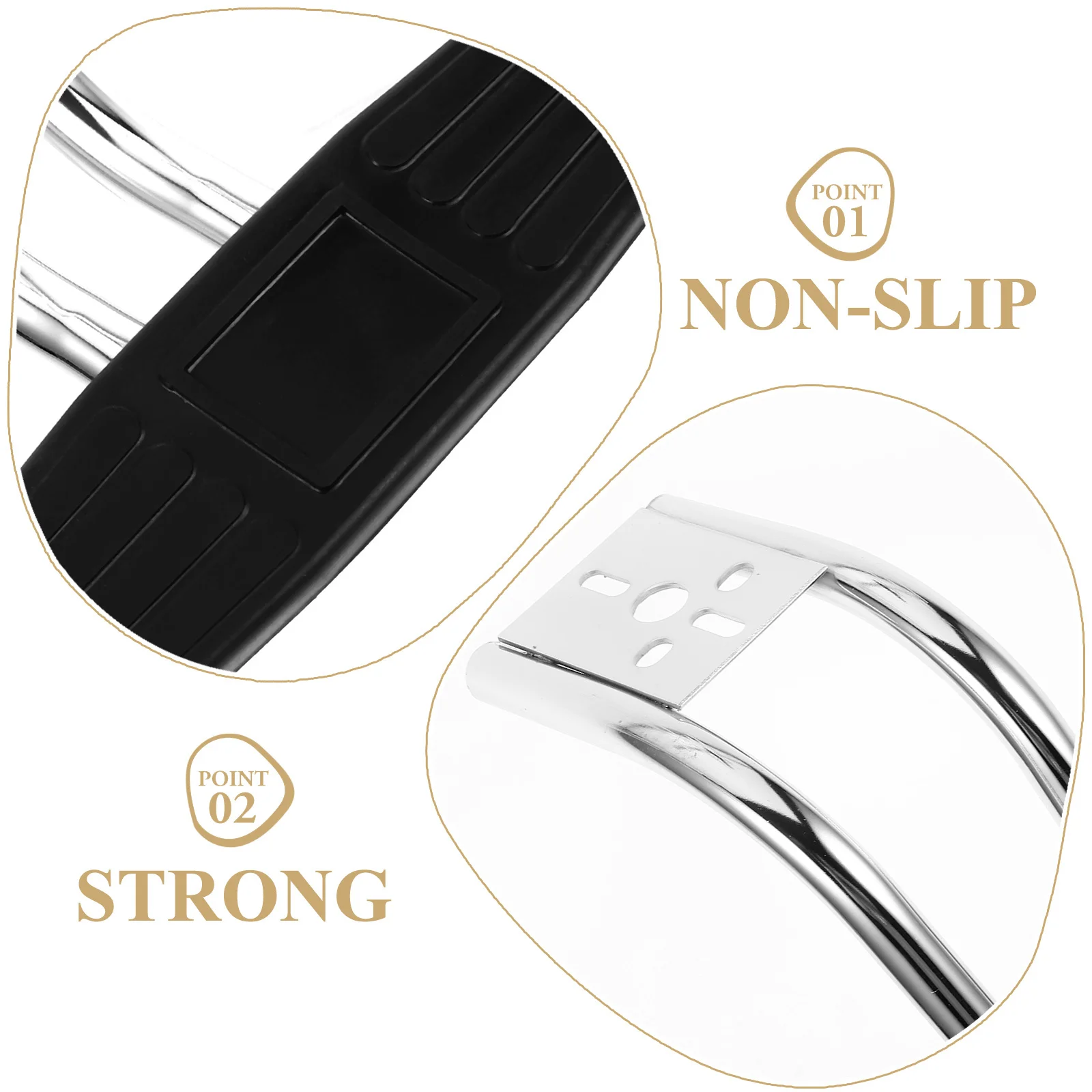 

Salon Chair Footrest Stainless Steel Anti-Slip For Hairdresser Chair Replacement Parts Pedal Support Accessory Massage