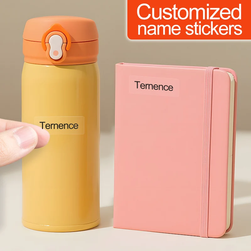 

‌ Изготовленные на заказ водонепроницаемые наклейки с именами для школы - персонализированные бирки для детей, ланч-боксы и бутылки, прочные многоязычные этикетки ‌