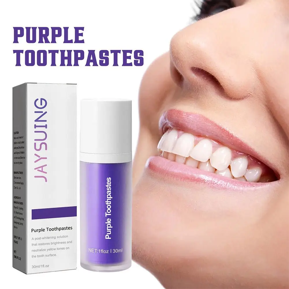 Gingiva Proteção Roxo Creme dental Ortopédico, Remoção De Dentes, Manchas De Fumaça Profunda, Limpa a Cavidade Oral, Ilumina