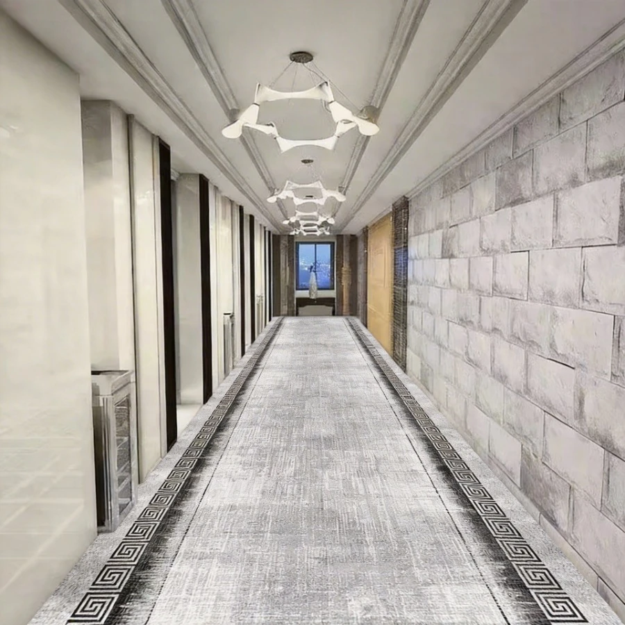 

Modern Nordic Long Corridor Carpet Easy Clean Hall Runner Non-slip Hallway Area Rug Washable Porch Entry Doormat Customizable 러그