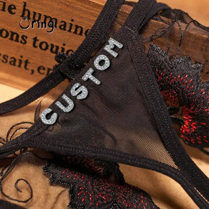 Custom Flower Thong Hotwife Lingerie Customize Underwear Boyfriend Name Personalized Panties String Bikini For Women Gifts