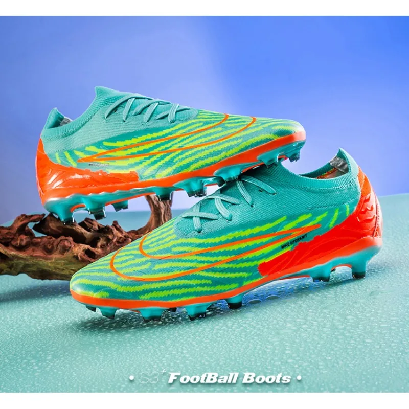 รองเท้าฟุตบอลผู้ชายแบบมืออาชีพ TF สำหรับสนามหญ้าเทียม รองเท้ากีฬากลางแจ้ง รองเท้าฝึกซ้อม