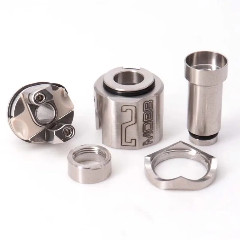 Tanque de puente MOBB V2 RBA para BB Mod, caja de palanquilla, tanque Boro con pines de aire de 1mm, 1,2mm, 1,5mm, 1,8mm, 2mm, 2,5mm, 3mm Vs Atom Biohazard Rba