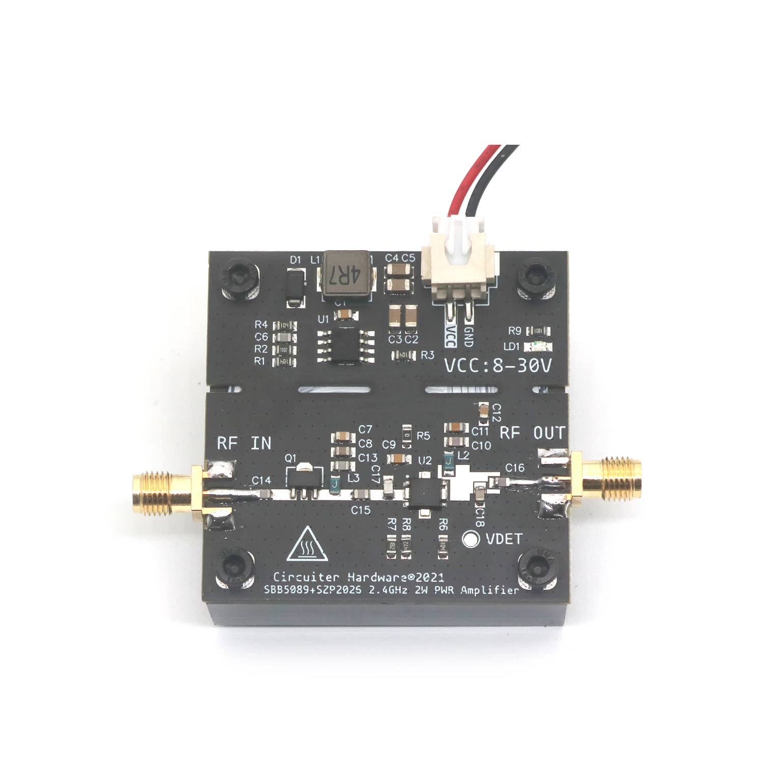 Imagem -02 - Amplificador de Potência rf com Wi-fi Sbb5089 Mais Szp2026 2.4ghz 2w 23db 12v 24v dc 2.4g Bluetooth Transferência de Imagem Amp