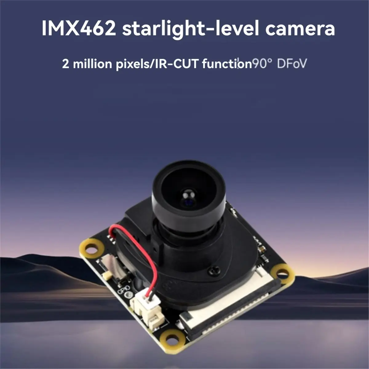 #81B Electronics Accessories,IMX462 IR-CUT Camera 90 DFOV Starlight Camera Sensor 2MP Fixed-Focus (Black)