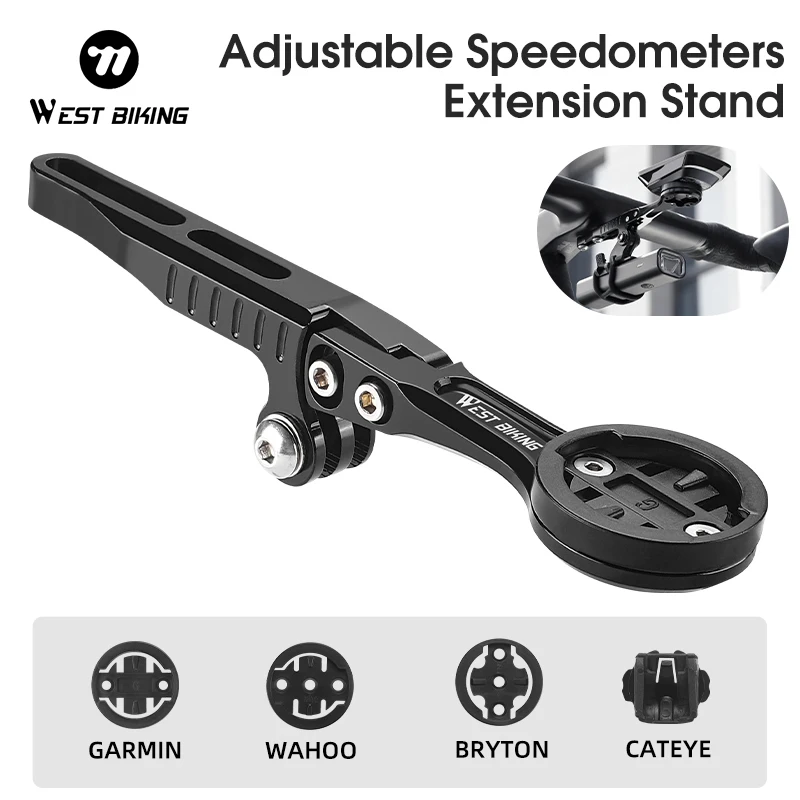 WEST BIKING Bike Speedometer Bracket Lightweight Integrated Bike Computer Extension Stand For Wahoo Bryyton Bicycle Accessories