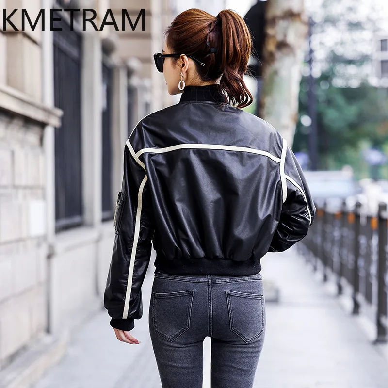 100% Sheepskin Real Leather Jacket Women Fashion Cropped Jackets 2024 Autumn Winter Womans Clothing Slim Fit Outerwears дубленка