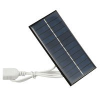 1pc 2W USB Solar Panel Charger Mobile Power Bank Light Fan Charger Charge 3.7-5V Battery For Solar Lights Outdoor Camping Home