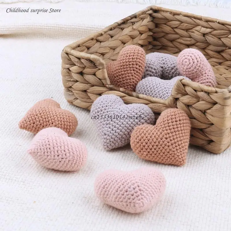 Portable Hearted-shaped Crochet Knitting Beads DIY Baby Pacifier Chain 3 styles- Dropship