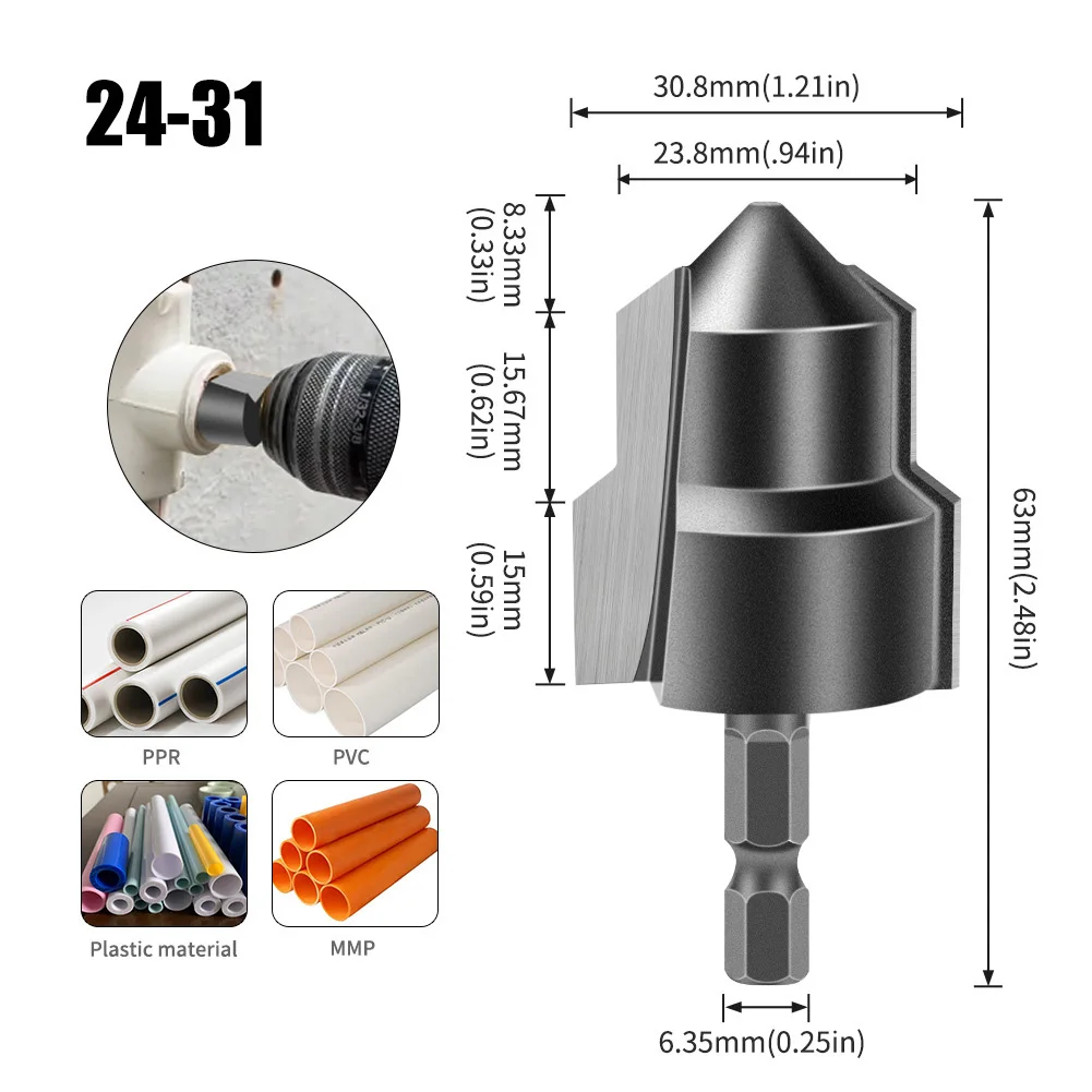 PRACTICAL & RELIABLE Get the Job Done Right Every Time with This Essential Pack of Three HEXAGONAL Drilling Bits