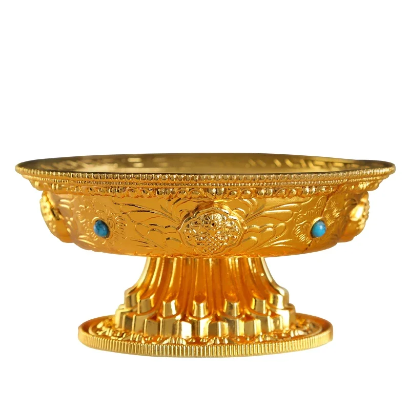 

Zinc Alloy/Best of Luck Fruit Plate/golden Fruit Plate/Buddha Storage Plate/3 Sizes Available Fruit Platter