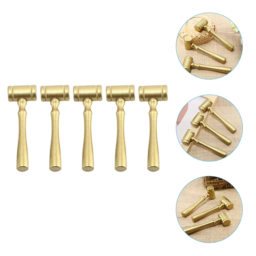 

5pcs Judge Hammer Mini Wooden Hammer For Kids Diy Educational Plaything Smooth Safe Wood Craft Gavel Hand Tool