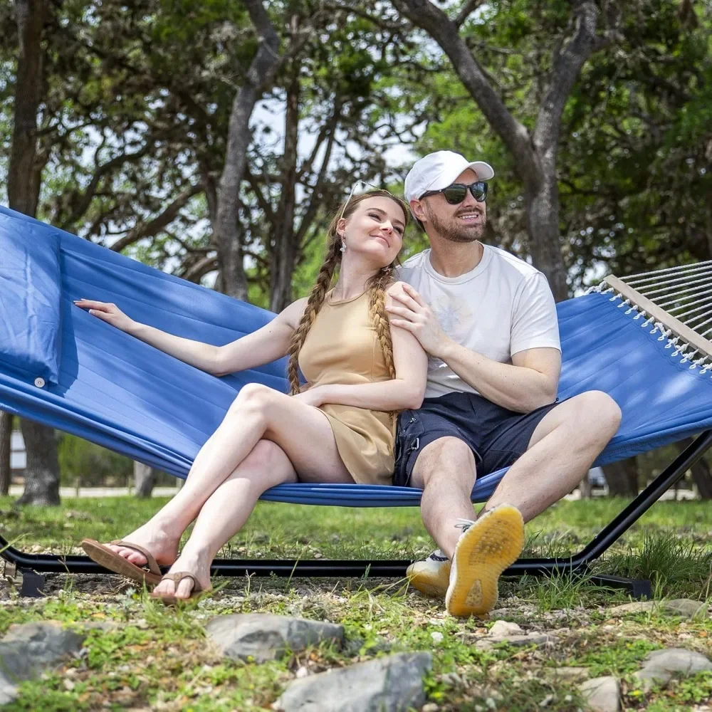 

Extra Large Hammocks for Outside, Heavy Duty Hammocks with Stands Included, Navy outdoor furniture hammock chair