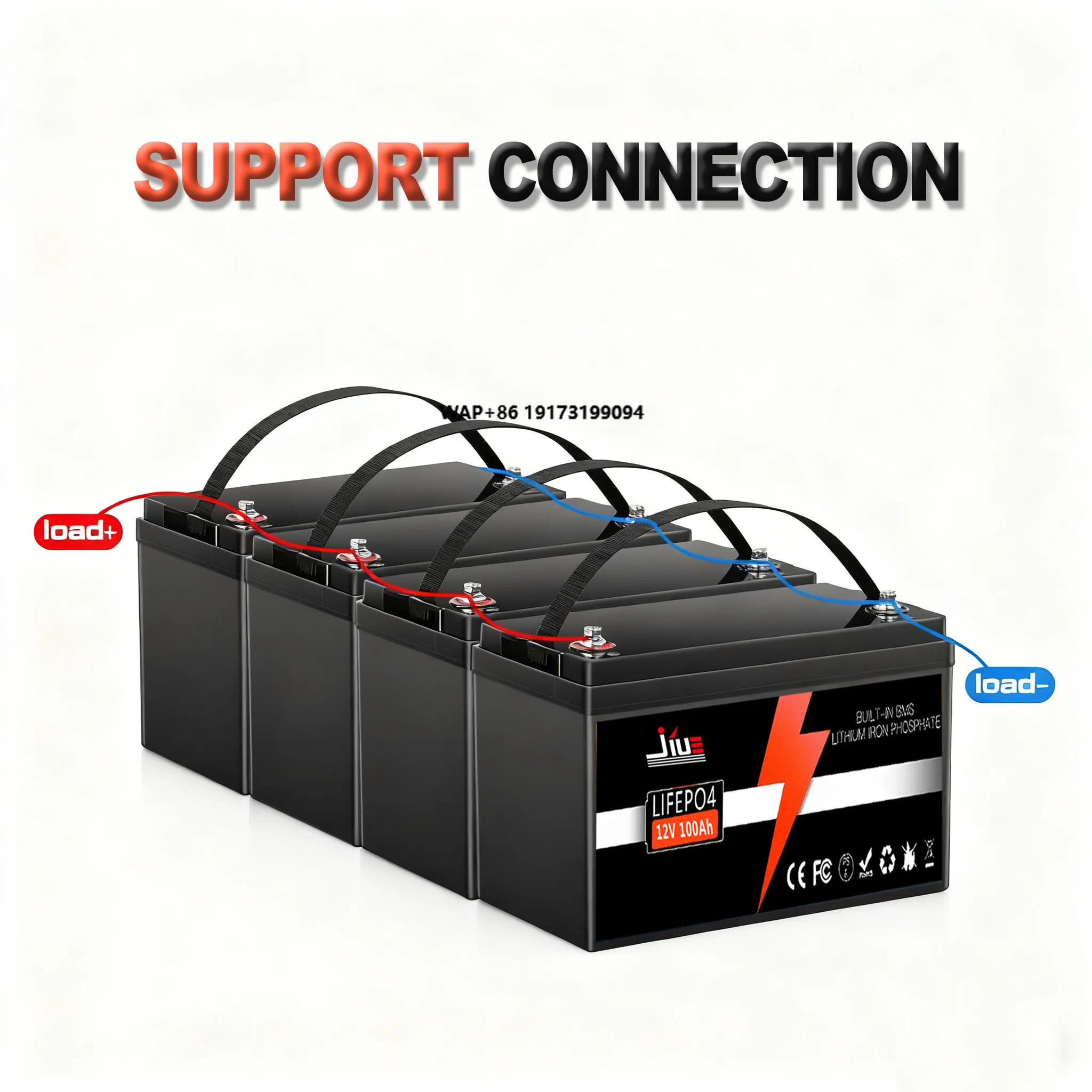 LiFePO4 Battery 12V 12.8V 400Ah Fast Charging Durable Long Life Span Deep Cycle LFP Battery for Solar Storage Systems