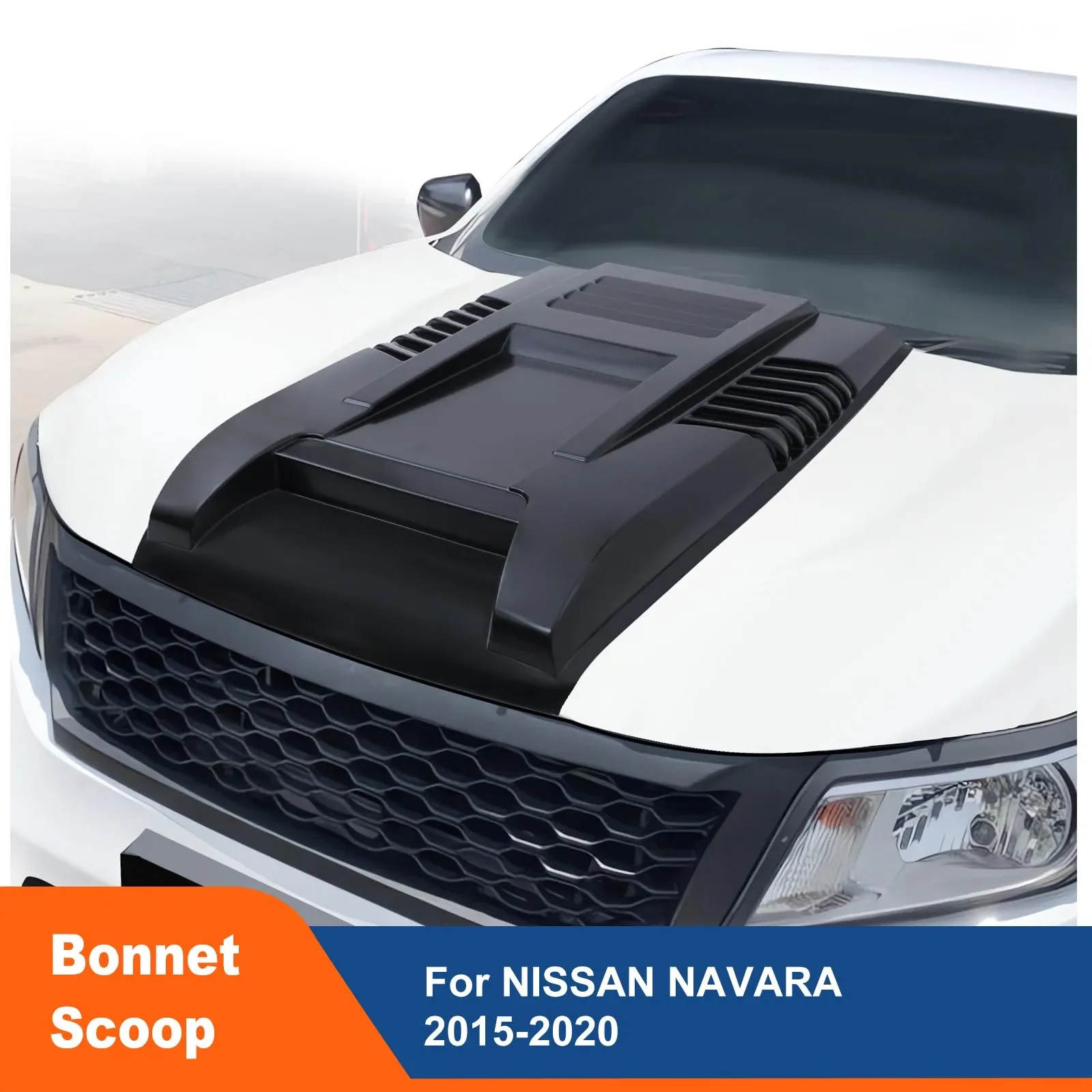 Matte Black Front Bonnet Hood Scoop Cover Bonnet Protector For Nissan Navara Frontier Np300 2015 2016 2017 2018 2019 2020