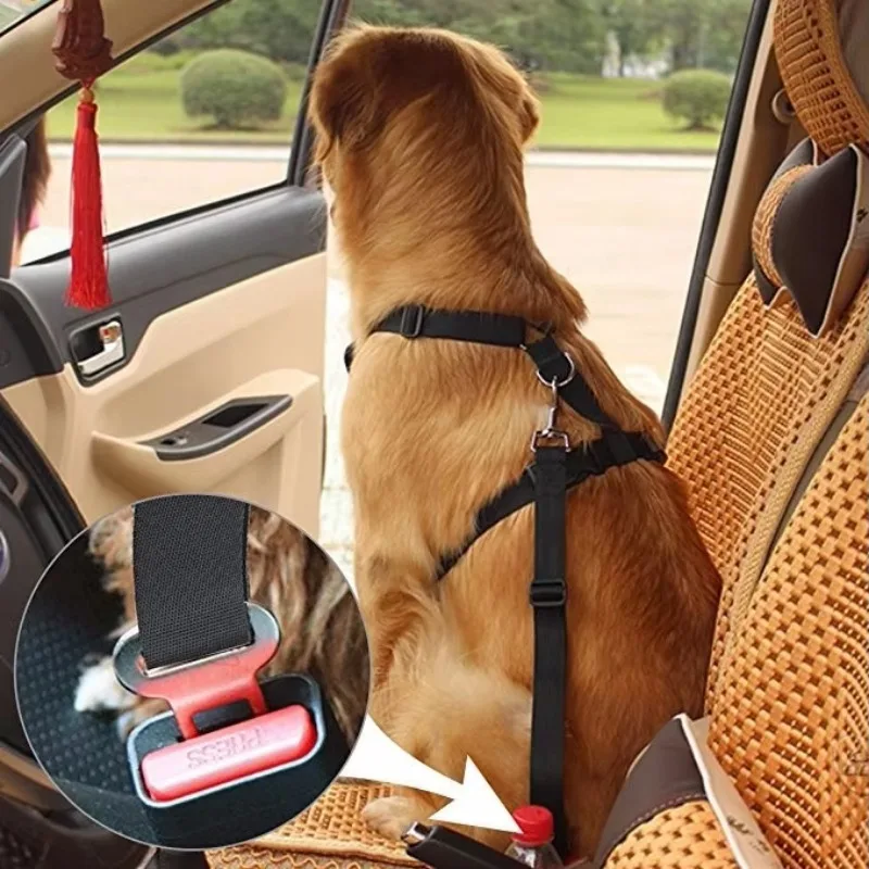 Adjustable Pet Dog Cat Safety Leash Car Vehicle Seat Belt Harness Seatbelt Universal Pet Safety Belt,Heavy Duty Nylon Seatbelts