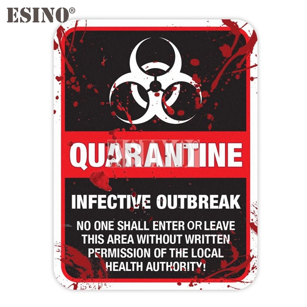 Car Styling Creative Funny Warning Quarantine Infective Outbreak Use Caution PVC Decal Waterproof Car Body Sticker Pattern Vinyl