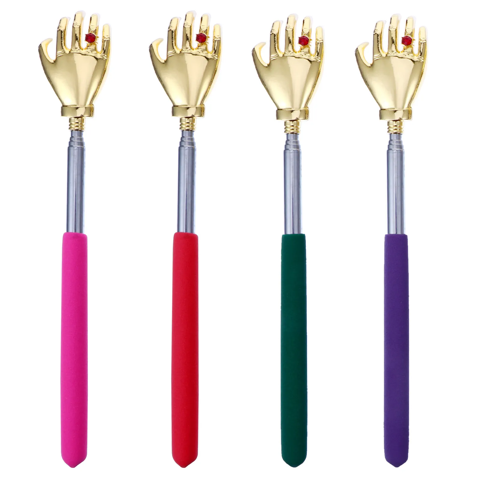 

Набор из 4 скребков для спины: высококачественные телескопические скребки из нержавеющей стали с выдвижной ручкой для глубокого массажа и снятия зуда