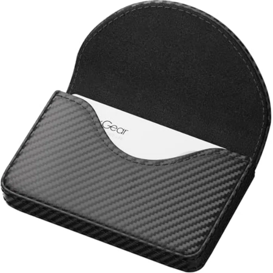 Business Card Holder Case, PU Leather Business Card Case for Purse, Pocket Travel Name Card Holder Wallet for Men or Women Gift