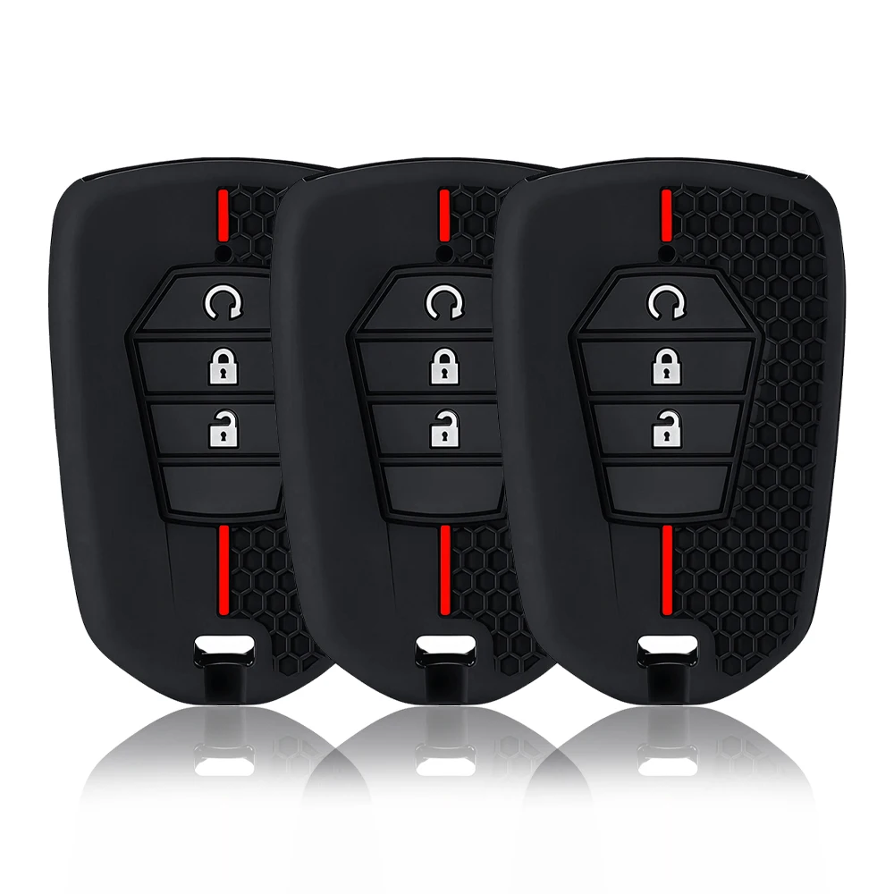 

Чехол для автомобильного ключа с 3 кнопками для ISUZU D-Max/MU-X 2021-2022+ (силиконовый, для пульта ДУ)