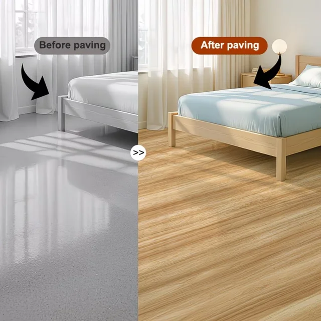 1pc 118.11in Self Adhesive Matte Floor Stickers Home Decoration Kitchen Bathroom Wardrobe Floor Wood Grain Floor Stickers 6