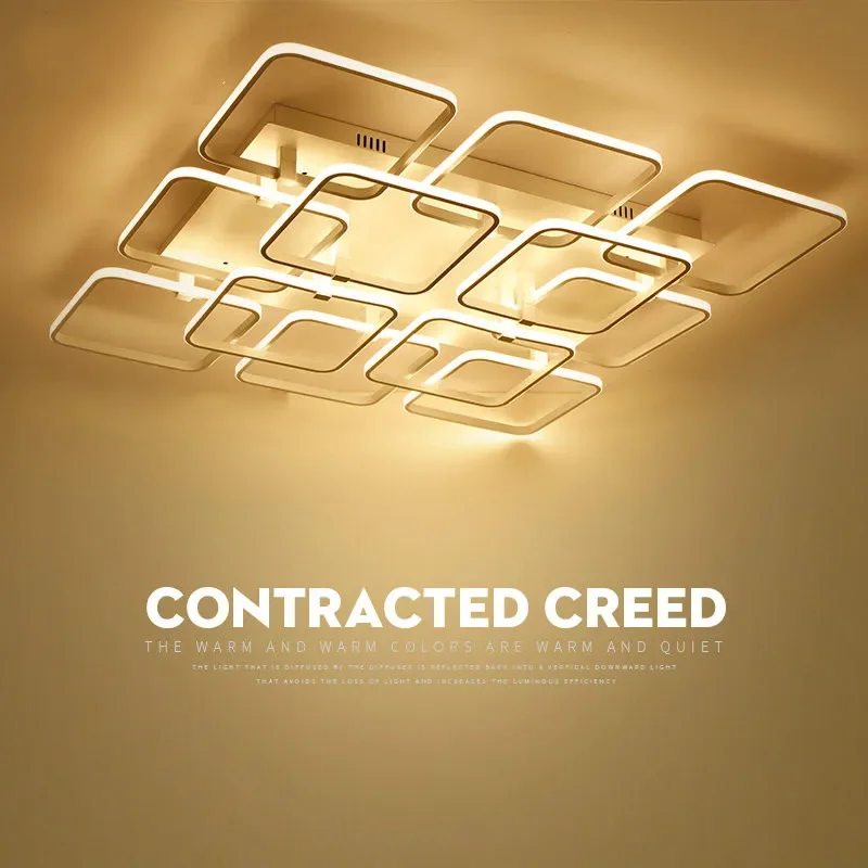 Classic LED Square Surface Mounted Modern Ceiling Lights Kitchen Living Room Bedroom Office Fixture Indoor Home Deco