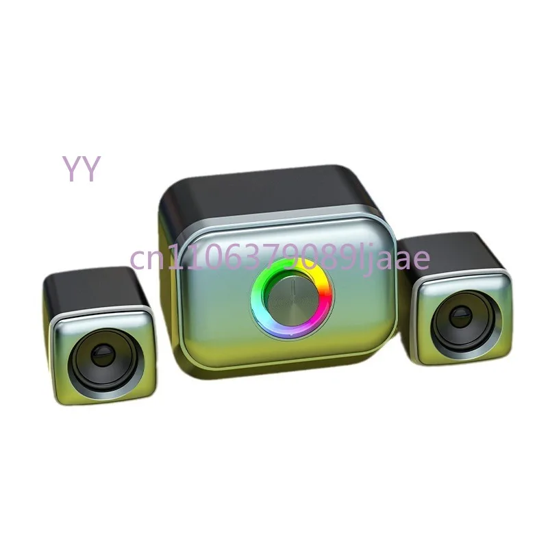 

Multimedia Subwoofer Desktop Computer Laptop Mobile Phone USB2.1 Small Speaker Bluetooth Audio Connection Stereo