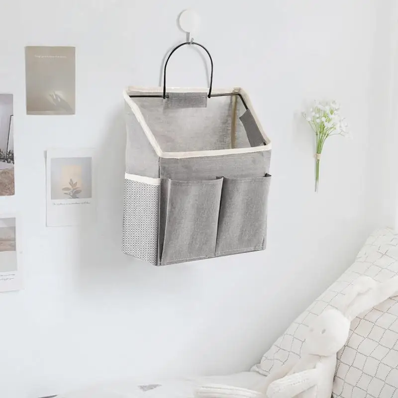 Wall Hangable Storage Bags Wall Basket Storage Hangable Bag Portable Over The Door Closet Organizer For Room Bedroom Bathroom