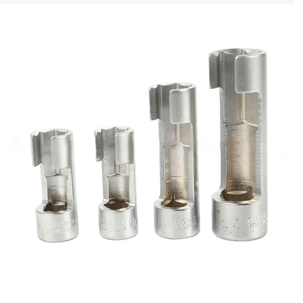 Fuel Line Socket Wrench Kit 6 Piece Metal Open End Hex Groove 10mm To 19mm For Oil Pipe Diesel Fuel And Oxygen Sensor Removal