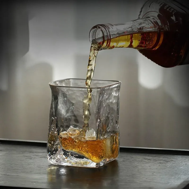 

Ветроударное хрустальное стекло для виски KAZUMI Japan EDO Art Glassware Wineglass Случайный пузырь Chivas Чашка для виски Rock Tumbler