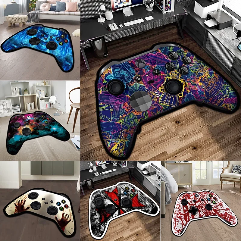 

Creative Game Controller Shape Rugs Video Game Gamepad Area Rug for Home Decor Kid Room Game Room Computer Room,Etc.