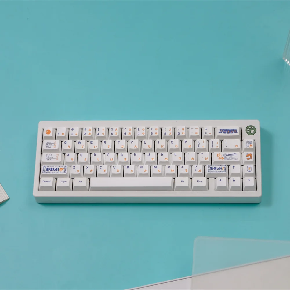 151 Keys/Set Delicious Ramen Keycaps Cherry Profile PBT Dye Sub Keycap For MX Mechanical Keyboard 64/68/75/84/87/96/98/104