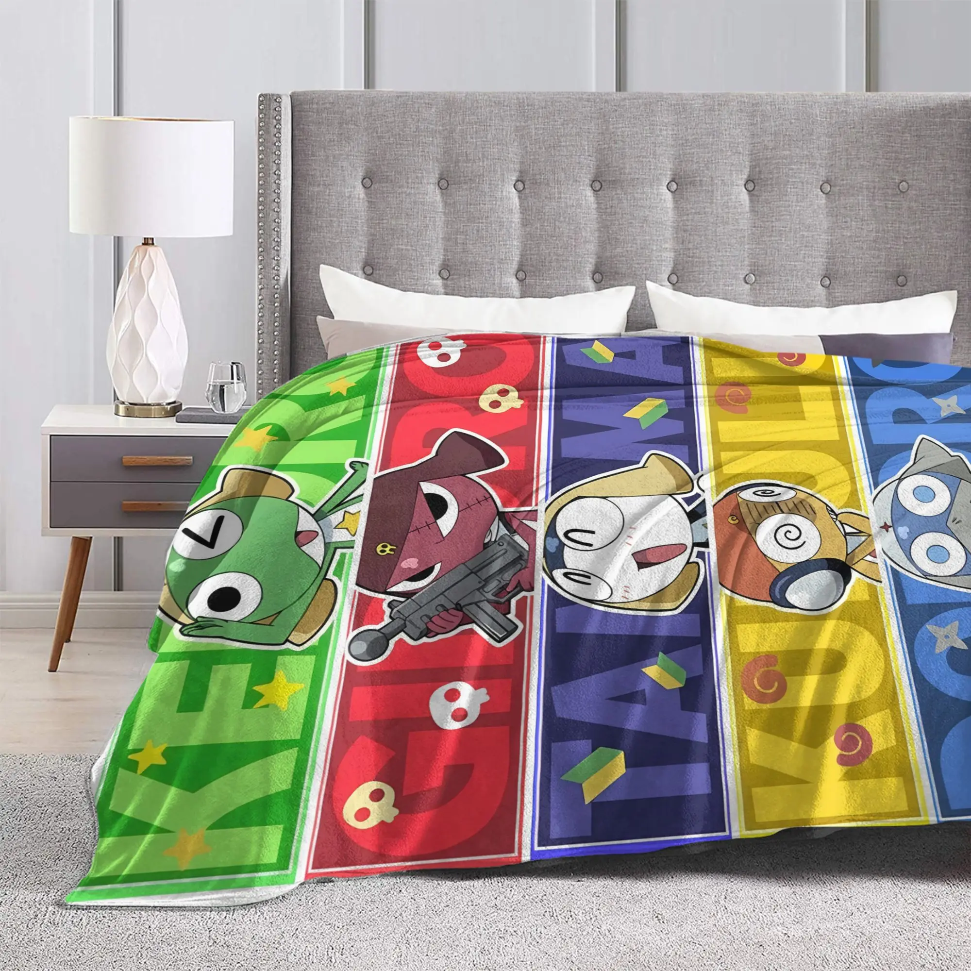 Keroro Plush Blanket Boy Girl  Flannel Throw Blanket For Living Room Super Warm Custom DIY Quality Bedspread Gift Idea