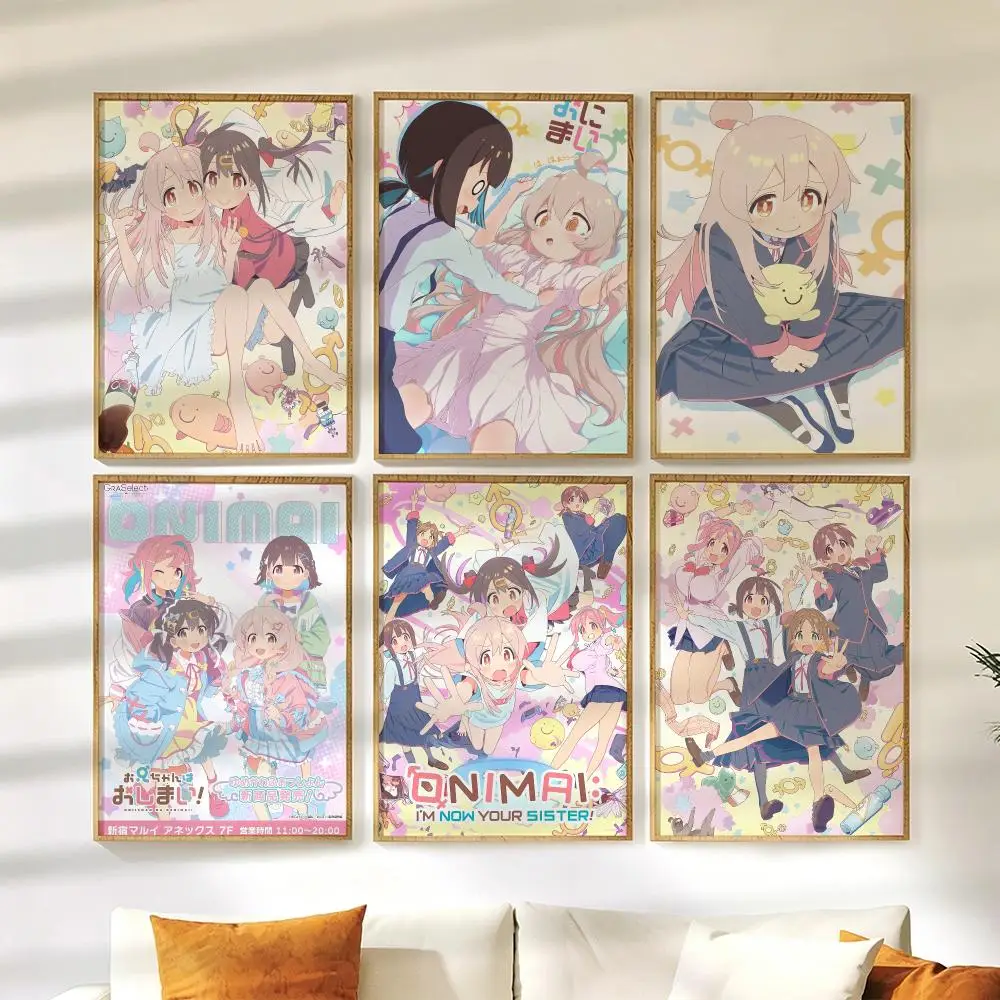 Anime O-Onimai Im Now Your Sister Poster Wall Stickers HD Painting Self Adhesive Art Decals for Bedroom Living Room Home Decor