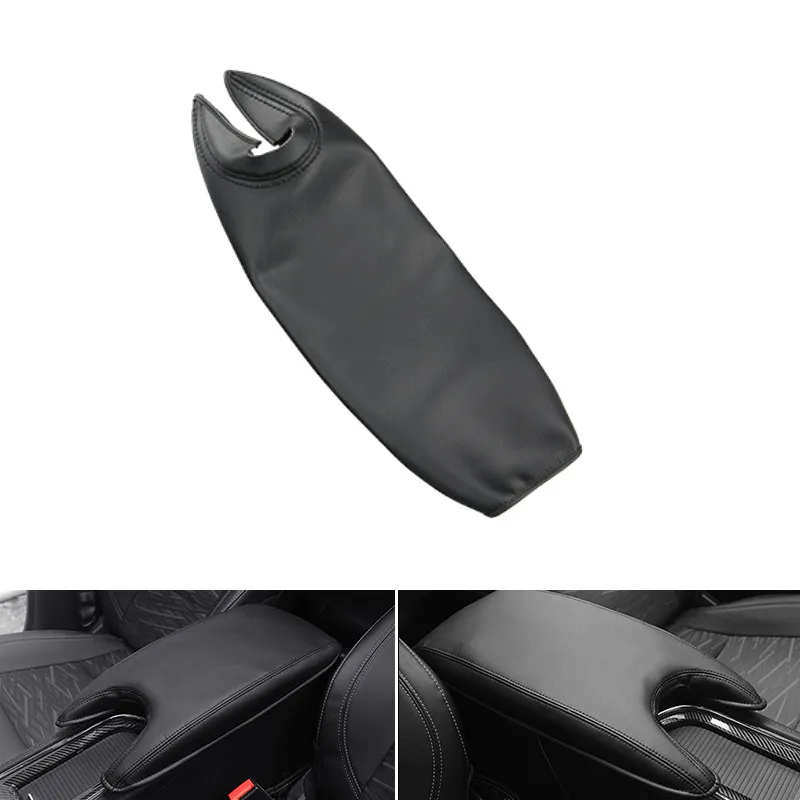 For Cadillac ATS 2013 2014 2015 2016 2017 2018 2019 Center Console Lid Armrest Box Cover Microfiber Leather Elastic Band Type