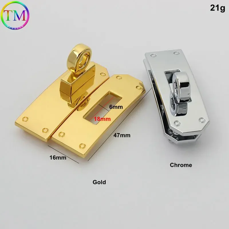 New Metal Turn Lock Push ClaspTwist Fashion For Bag Hardware Wholesale Fashion a Set Of Locks Woman Handbag Bag Accessories