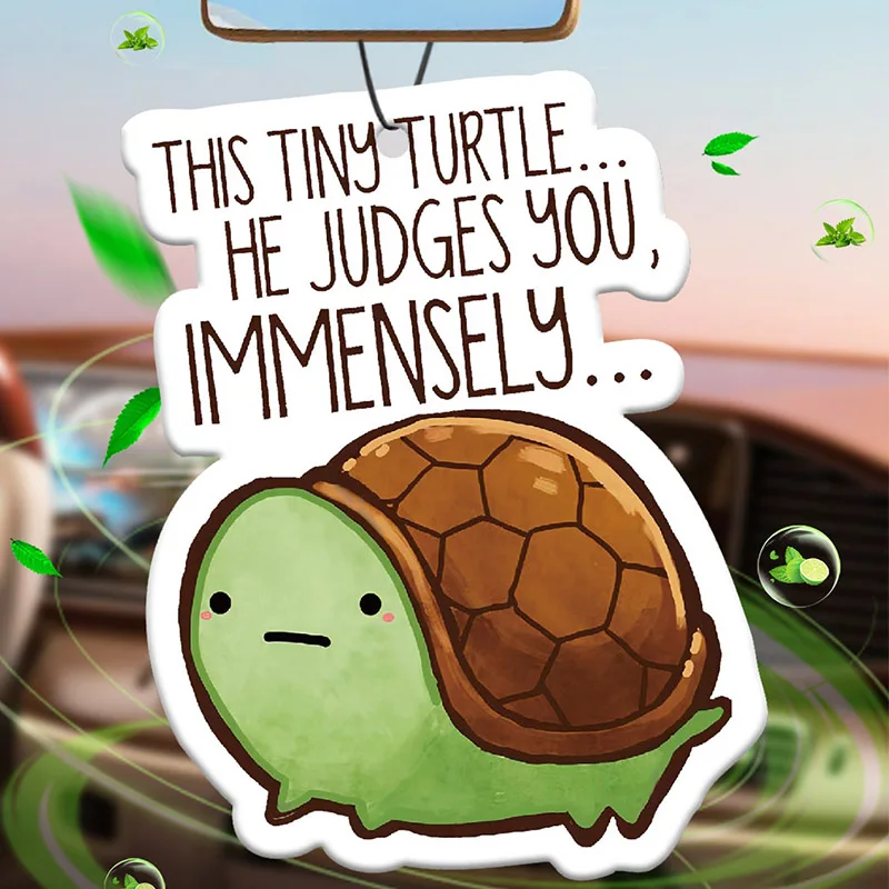 This little turtle has a very high opinion of you. Car perfumes car perfumes long-lasting perfumes pendant air-out mouthwash