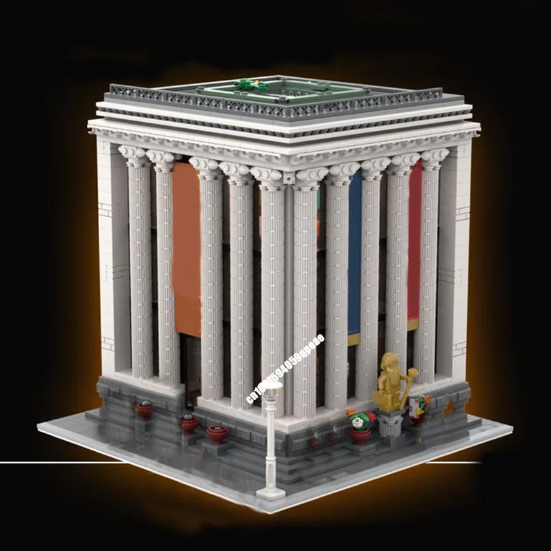 

New 2481Pcs City Street View Moc Modular Grand Public Library Model Building Blocks Diy Creative Ideas Kids Toys Birthday Gifts