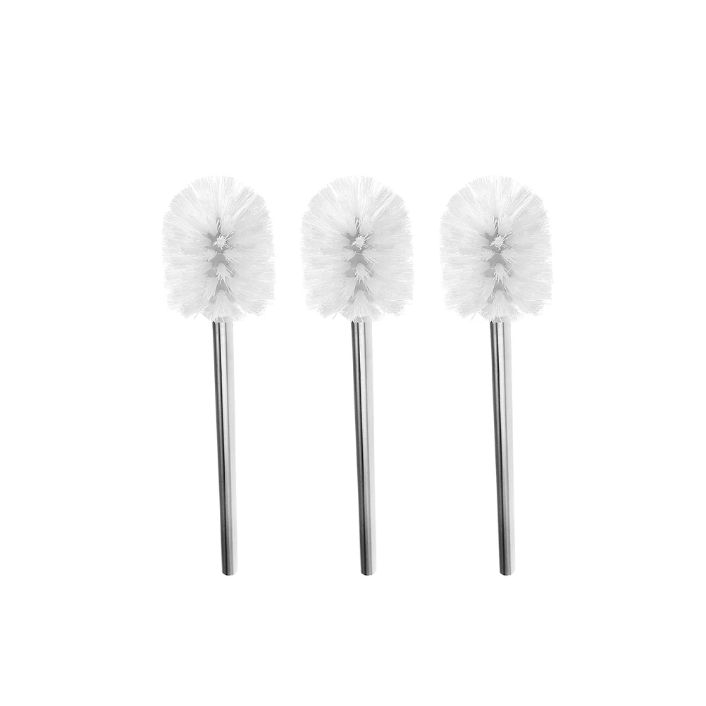 

4PCS Toilet Stainless Steel Handle Toilet Cleaning Brush Plastic Head WC Bathroom Cleaning Tools Replaceable Bristles